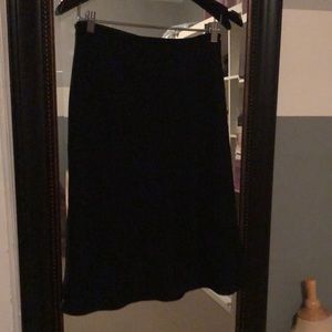 Sag Harbor black lined elastic waist skirt 8P EUC